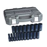 US Pro Steckschlüsselsatz 15-teilig - 1/2 Zoll Antrieb, 6-Kant, 10-24mm - Robust Für Schlagmuttern